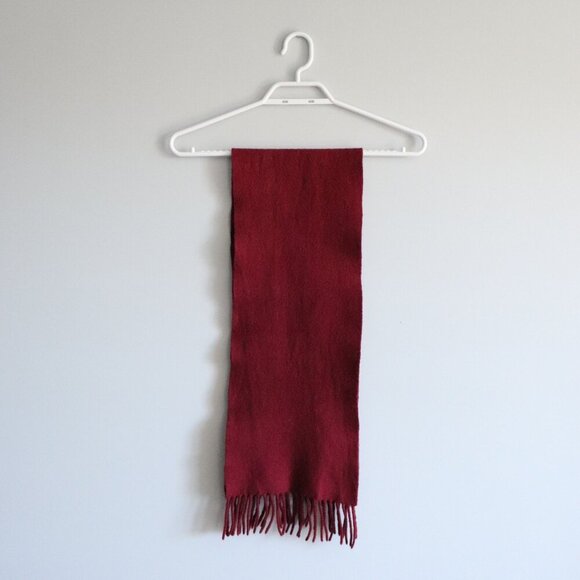 Pure Lambswool Long Made in Italy Fringe Winter Casual Warm Scarf | 45.5" - Picture 1 of 5